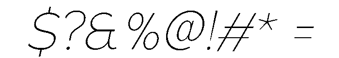 UM Moldena Thin Oblique Font OTHER CHARS