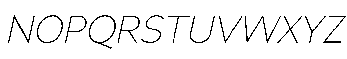 UM Moldena Thin Oblique Font UPPERCASE
