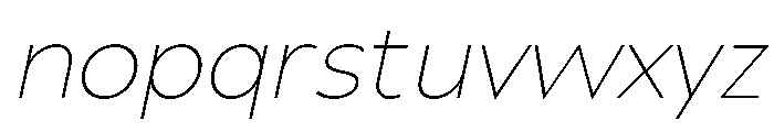UM Moldena Thin Oblique Font LOWERCASE