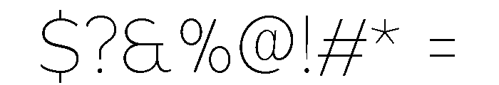 UM Moldena Thin Font OTHER CHARS