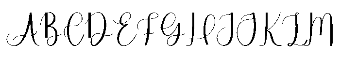 Umbrela Vintage Font UPPERCASE
