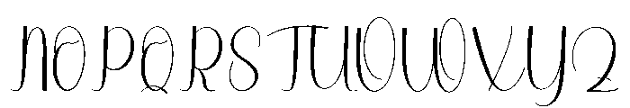 Umbrela Vintage Font UPPERCASE