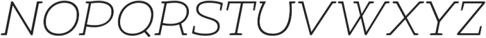 Umba Slab Caps Thin Italic otf (100) Font LOWERCASE