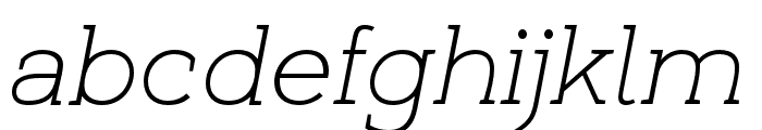 Umba Slab Demo Thin Italic Font LOWERCASE