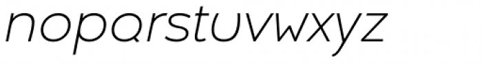 Umba Sans Alt Thin Italic Font LOWERCASE