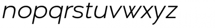 Umba Sans Light Italic Font LOWERCASE
