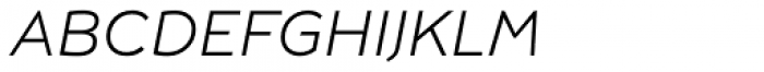 Umba Sans SC Thin Italic Font LOWERCASE