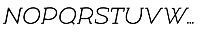 Umba Slab Caps Light Italic Font UPPERCASE
