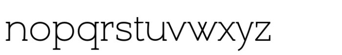 Umba Slab Thin Font LOWERCASE