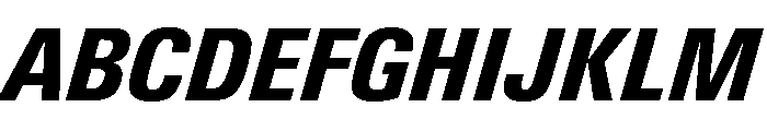 Univers Next Pro Black Condensed Italic Font UPPERCASE