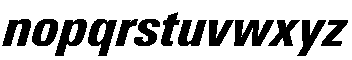 Univers Next Pro Black Condensed Italic Font LOWERCASE