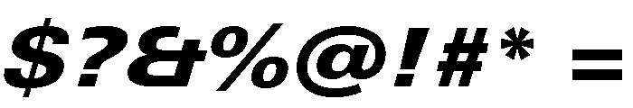 Univers Next Pro Black Extended Italic Font OTHER CHARS