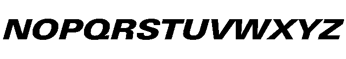 Univers Next Pro Black Extended Italic Font UPPERCASE