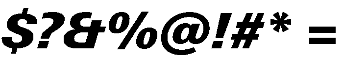 Univers Next Pro Black Italic Font OTHER CHARS