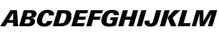 Univers Next Pro Black Italic Font UPPERCASE