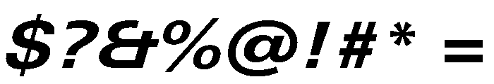 Univers Next Pro Bold Extended Italic Font OTHER CHARS