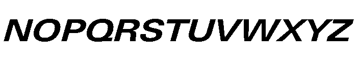 Univers Next Pro Bold Extended Italic Font UPPERCASE