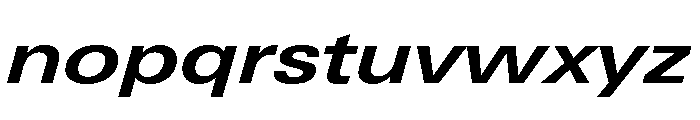 Univers Next Pro Bold Extended Italic Font LOWERCASE