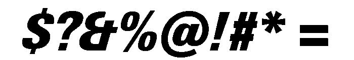 Univers Next Pro ExtraBlack Condensed Italic Font OTHER CHARS