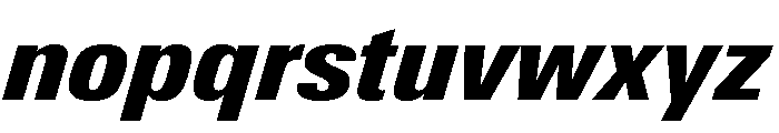 Univers Next Pro ExtraBlack Condensed Italic Font LOWERCASE