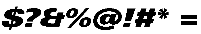 Univers Next Pro ExtraBlack Extended Italic Font OTHER CHARS