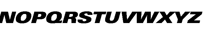 Univers Next Pro ExtraBlack Extended Italic Font UPPERCASE