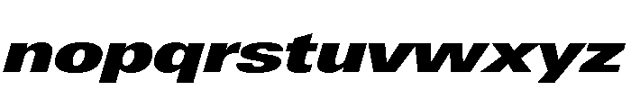 Univers Next Pro ExtraBlack Extended Italic Font LOWERCASE