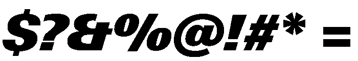 Univers Next Pro ExtraBlack Italic Font OTHER CHARS