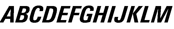 Univers Next Pro Heavy Condensed Italic Font UPPERCASE