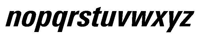 Univers Next Pro Heavy Condensed Italic Font LOWERCASE