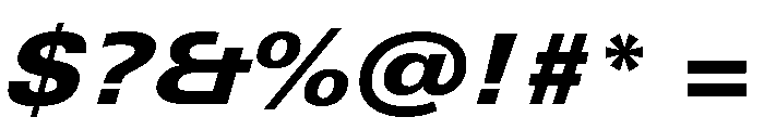 Univers Next Pro Heavy Extended Italic Font OTHER CHARS