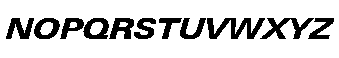 Univers Next Pro Heavy Extended Italic Font UPPERCASE
