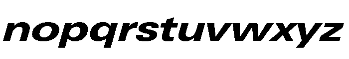 Univers Next Pro Heavy Extended Italic Font LOWERCASE