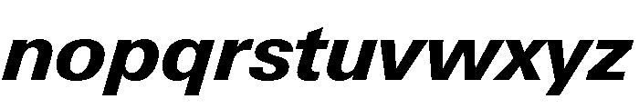 Univers Next Pro Heavy Italic Font LOWERCASE