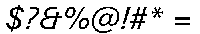 Univers Next Pro Italic Font OTHER CHARS