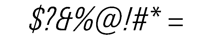 Univers Next Pro Light Condensed Italic Font OTHER CHARS