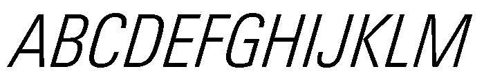 Univers Next Pro Light Condensed Italic Font UPPERCASE