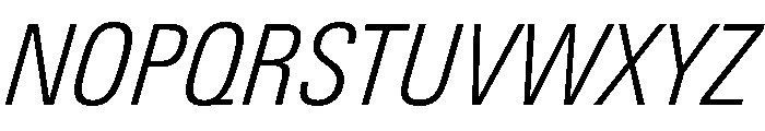 Univers Next Pro Light Condensed Italic Font UPPERCASE