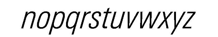 Univers Next Pro Light Condensed Italic Font LOWERCASE