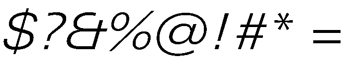Univers Next Pro Light Extended Italic Font OTHER CHARS