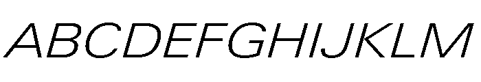 Univers Next Pro Light Extended Italic Font UPPERCASE