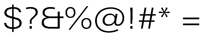 Univers Next Pro Light Extended Font OTHER CHARS