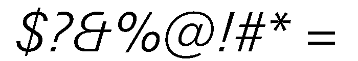 Univers Next Pro Light Italic Font OTHER CHARS