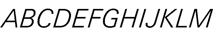 Univers Next Pro Light Italic Font UPPERCASE