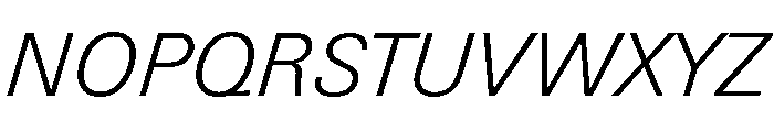 Univers Next Pro Light Italic Font UPPERCASE