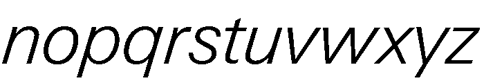 Univers Next Pro Light Italic Font LOWERCASE