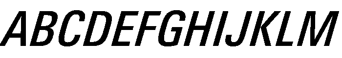 Univers Next Pro Medium Condensed Italic Font UPPERCASE