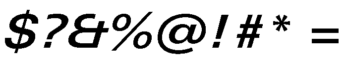 Univers Next Pro Medium Extended Italic Font OTHER CHARS