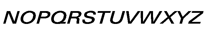 Univers Next Pro Medium Extended Italic Font UPPERCASE