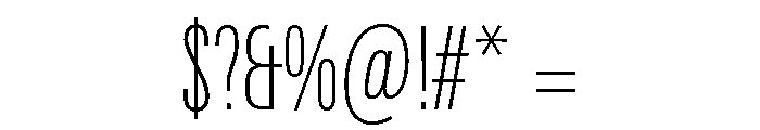 Univers Next Pro Thin Compressed Font OTHER CHARS